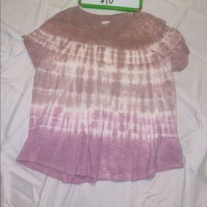 Pink tie dye t shirt old navy